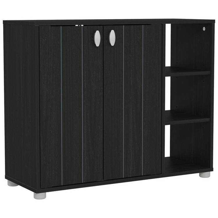 GFW shoe storage cabinet 2 door black finish, UK version