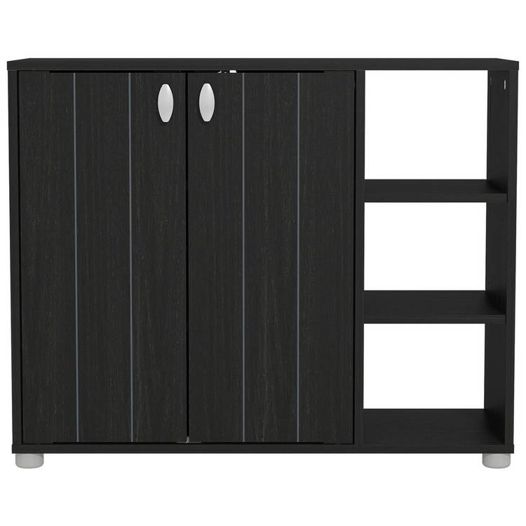 GFW shoe storage cabinet 2 door black finish, UK version