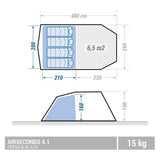 Decathlon 4 person inflatable blackout tent (British brand)