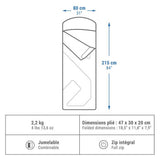 Decathlon sleeping bag 0°C green khaki - British product