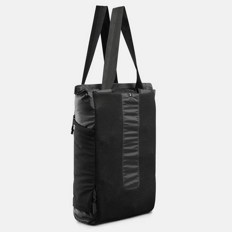 Decathlon 2-in-1 travel tote bag black 15L - British product