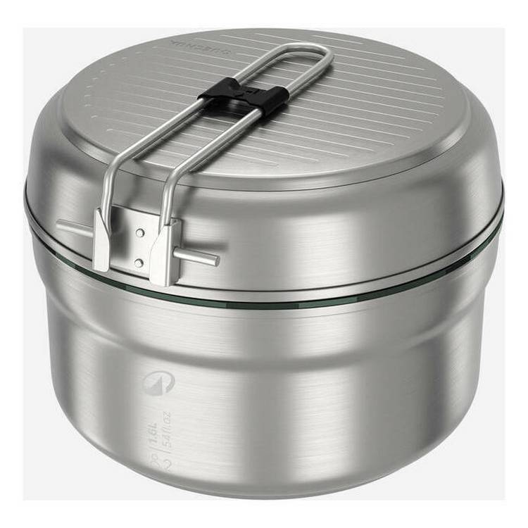 Decathlon 500 stainless steel camping cookset 2-person - imported from the UK
