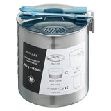 Decathlon stainless steel trekking cookset 2-person, UK version