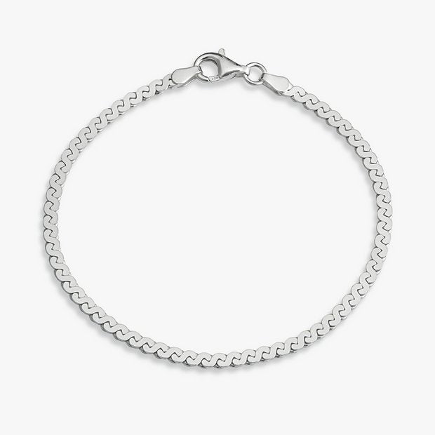 Revere sterling silver serpentine chain bracelet - British product