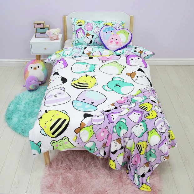 Squishmallows reversible kids bedding set single (British brand)