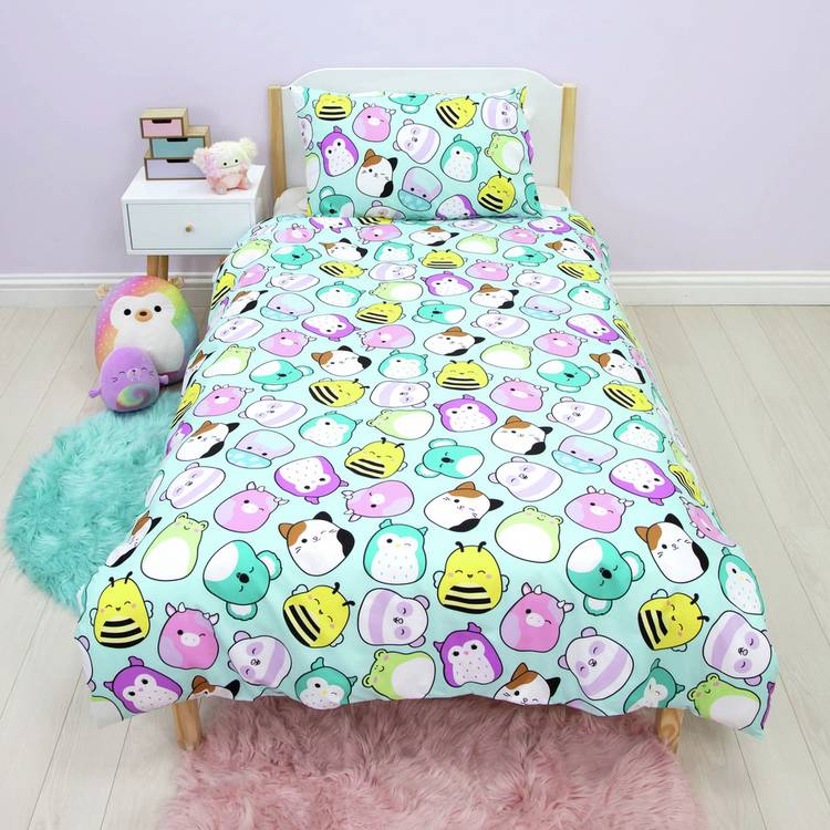 Squishmallows reversible kids bedding set single (British brand)