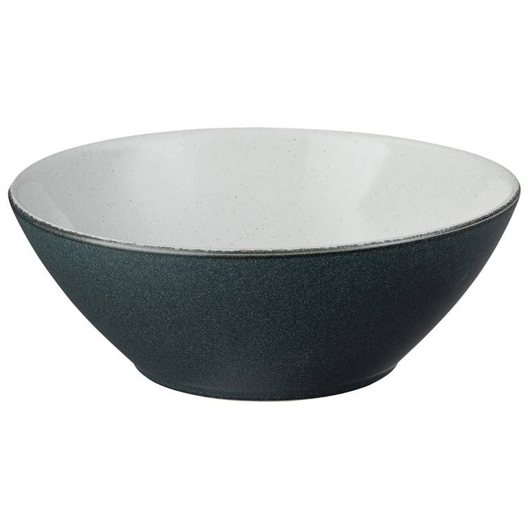 Denby Impression 12 piece stoneware dinner set charcoal - British product