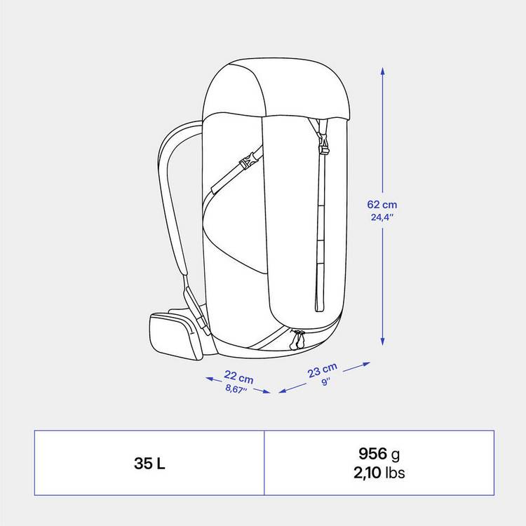 Decathlon backpack MH100 35L black (British brand)