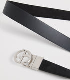 Giorgio Armani brushed palladium-plated GA logo belt buckle (British brand)