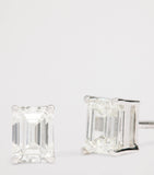Harrods white gold diamond stud earrings 1.50ctw, UK version