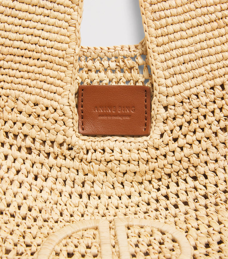 ANINE BING raffia Leah shopper bag, large size, UK version