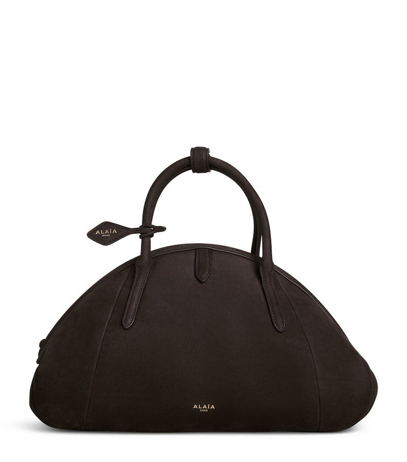 Alaïa Leather Purse top-handle bag in nubuck calfskin - British product