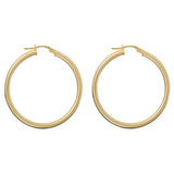 Revere 9ct gold creole hoop earrings 30mm, UK version