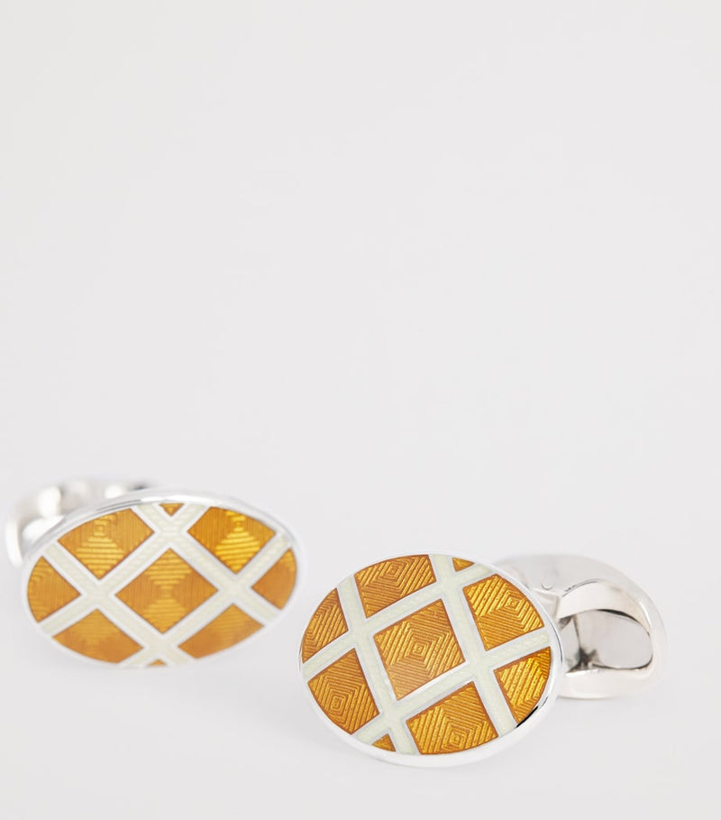 Deakin & Francis sterling silver enamel cufflinks, UK version