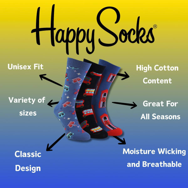 Happy Socks Union Jack socks gift box (British brand)