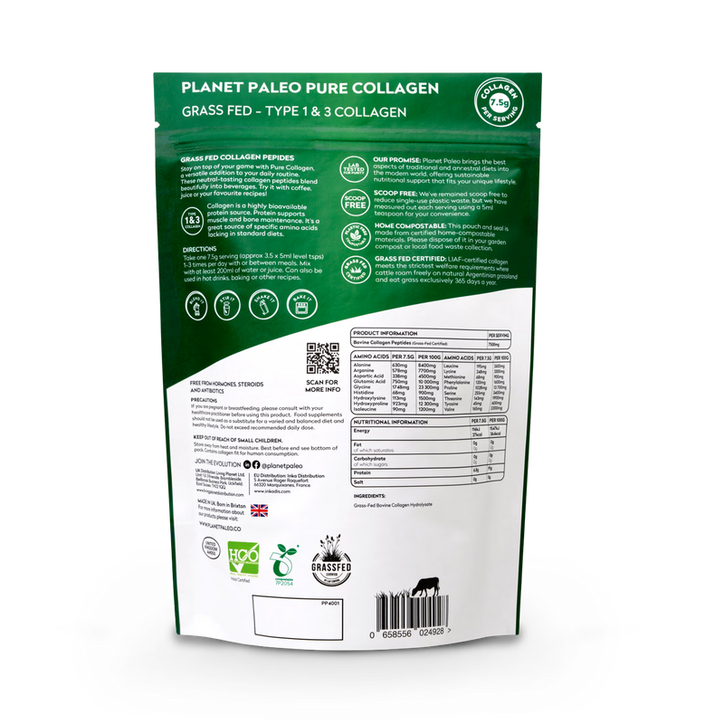 Planet Paleo Pure Collagen powder 225g, UK version