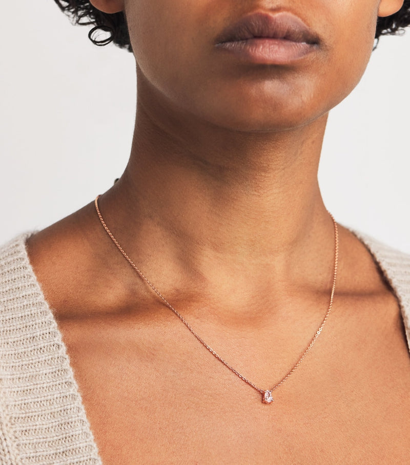 Harrods rose gold diamond necklace 0.50ct, imported from the UK
