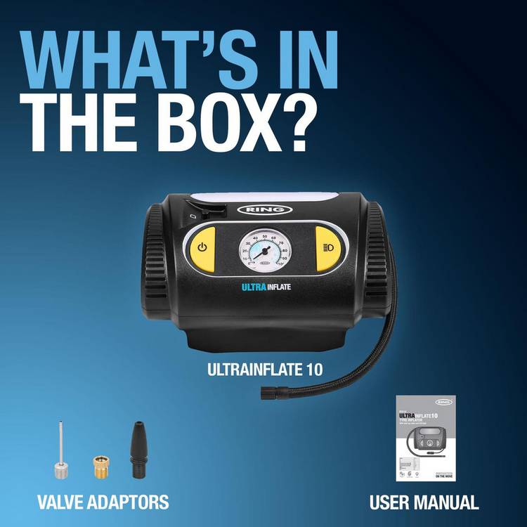 Ring ULTRAINFLATE 10 analogue tyre inflator (British brand)