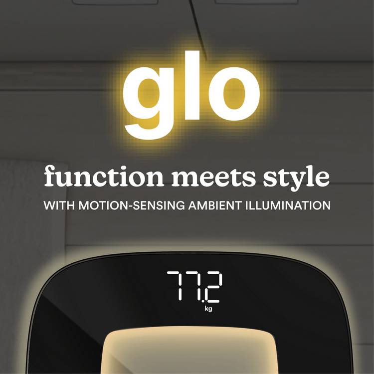 Homedics Glo Essential bathroom scale black, imported from the UK