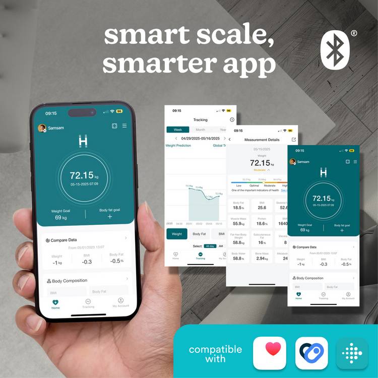 Homedics smart body analyser scale black - British product