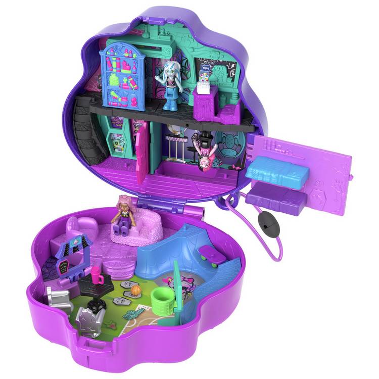 Polly Pocket Monster High playset with 3 micro dolls 29cm, imported from the UK
