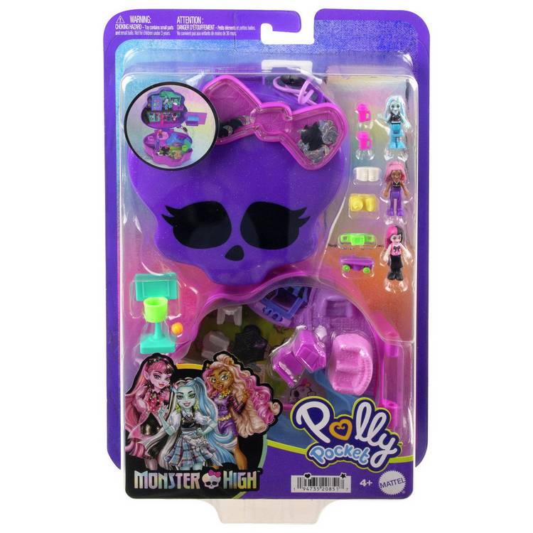 Polly Pocket Monster High playset with 3 micro dolls 29cm, imported from the UK