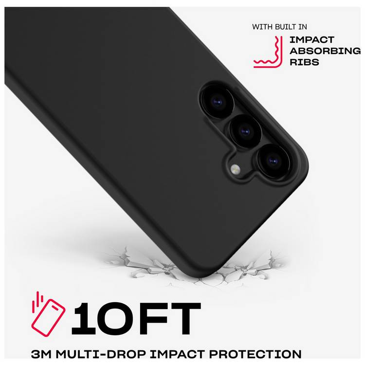 Tech21 EvoLite phone case for Samsung Galaxy S25, black, imported from the UK
