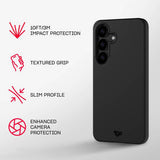 Tech21 EvoLite phone case for Samsung Galaxy S25, black, imported from the UK