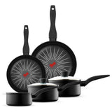 Tower 5-piece aluminium pan set with SmartStart indicator, imported from the UK
