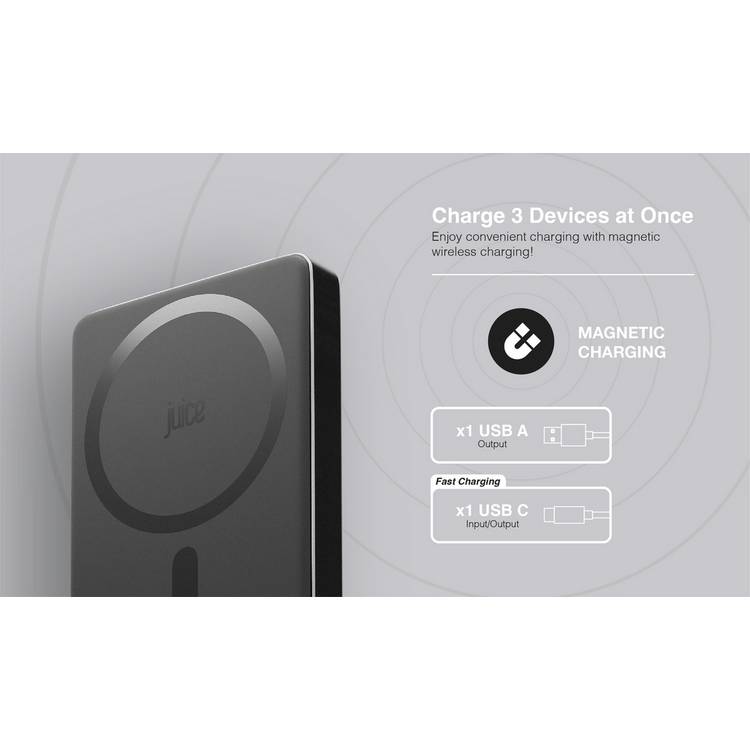Juice MagTec slim power bank 10000mAh, imported from the UK