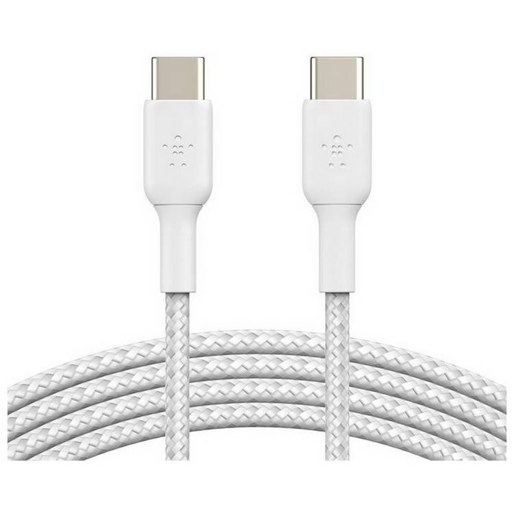 Belkin USB-C braided cable white 2m, imported from the UK