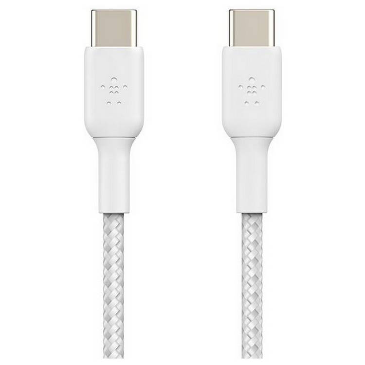 Belkin USB-C braided cable white 2m, imported from the UK