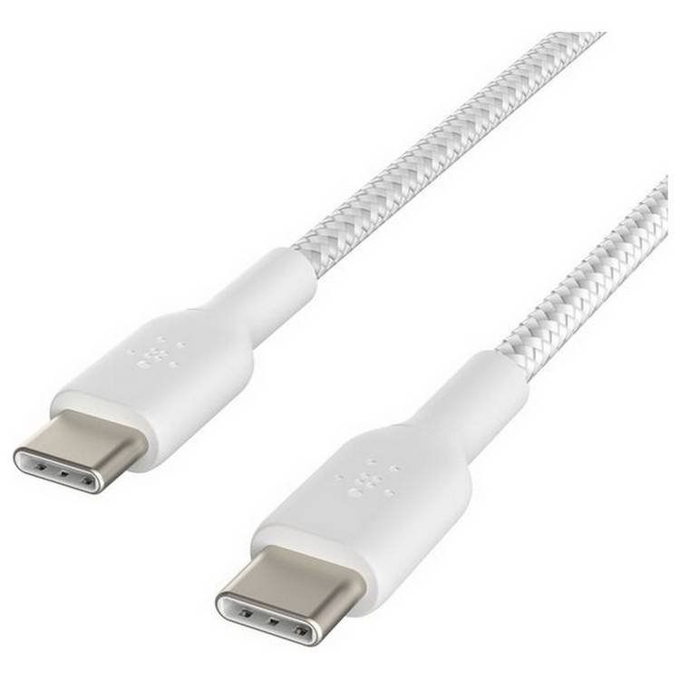 Belkin USB-C braided cable white 2m, imported from the UK