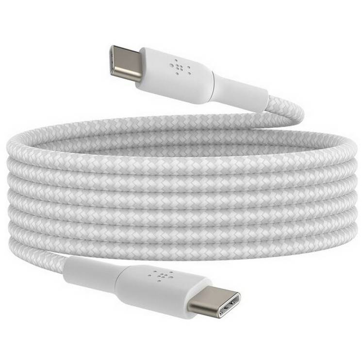 Belkin USB-C braided cable white 2m, imported from the UK