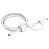 Belkin 2-in-1 USB-C and Lightning cable 1.5m white, imported from the UK