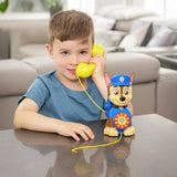 Paw Patrol Chase pull-along telephone toy for kids (British brand)
