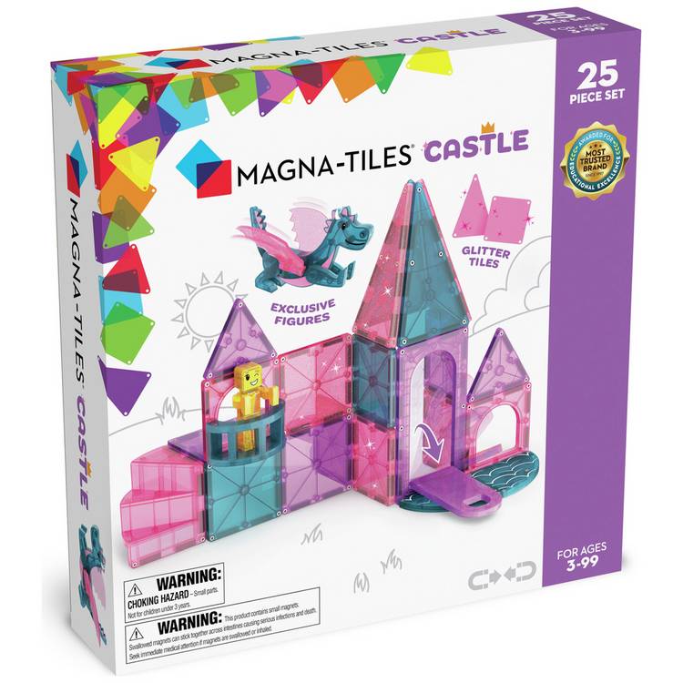 MAGNA-TILES Castle 25 piece magnetic set (British brand)