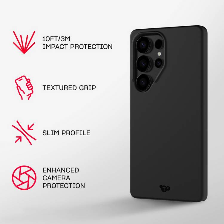 Tech21 EvoLite black case for Samsung Galaxy S25 Ultra - British product