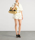 Balmain medium faux-raffia Anthem shoulder bag (British brand)