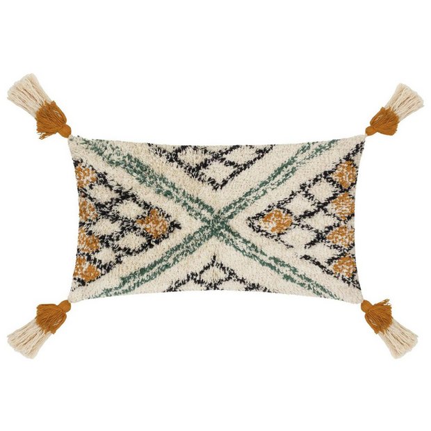 furn striped cushion cream 30x50cm, imported from the UK