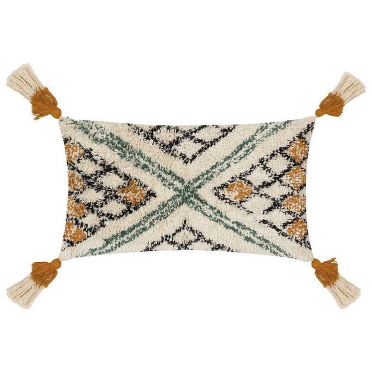 furn striped cushion cream 30x50cm, imported from the UK