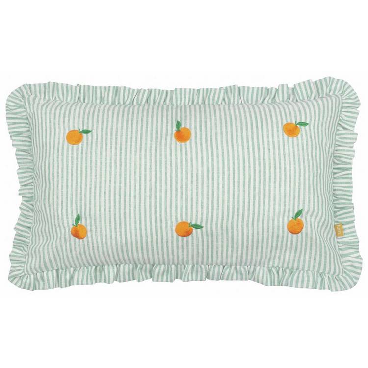 furn Les Fruites Oranges cushion light blue 30x50cm (British brand)