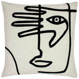 Furn tufted geometric cushion in white, 50x50cm, UK version
