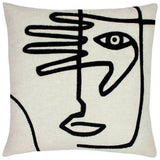 Argos furn Tufted Line Face Cushion - White 50x50cm- Buy online at McGrocer