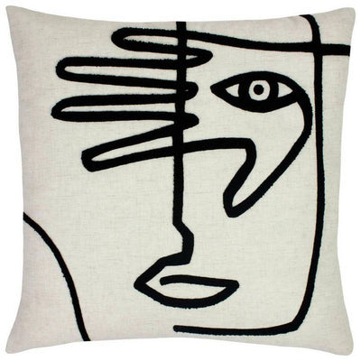Argos furn Tufted Line Face Cushion - White 50x50cm- Buy online at McGrocer
