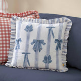 furn Noortje stripe ruffle cushion 45x45cm, imported from the UK