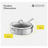 good FOOD Tri Ply multi pan 28cm - British product