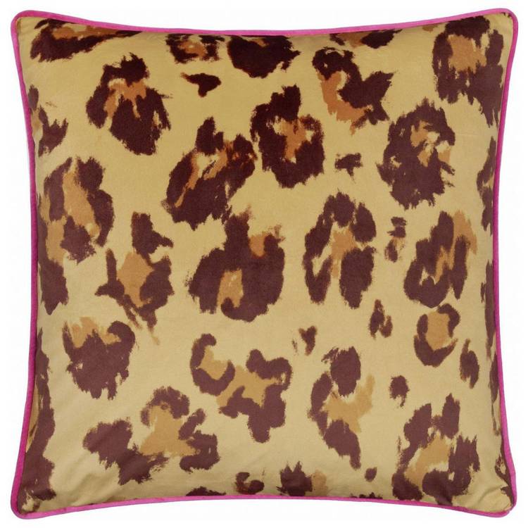 furn leopard print cushion beige 43x43cm - British product