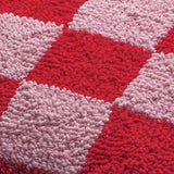 Heya Home check tufted cushion pink 45x45cm (British brand)