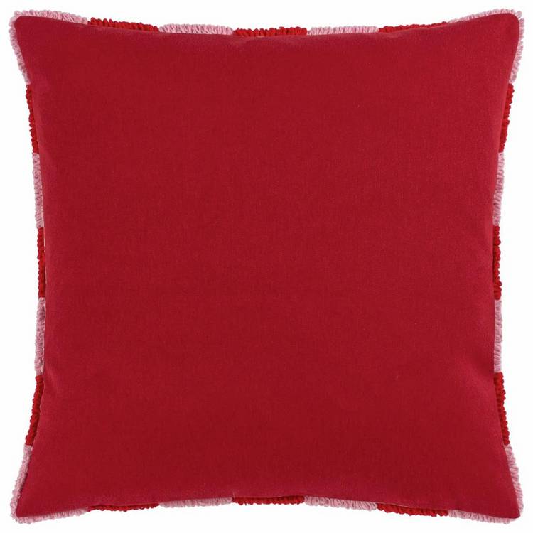 Heya Home check tufted cushion pink 45x45cm (British brand)